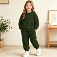 thumbnail image 4 of ITSAME Girls 2 Piece Long Sleeve Crewneck Sweatshirt and Jogger Sweatpants Set Kids Casual Athletic Outfit Size 8, 4 of 9