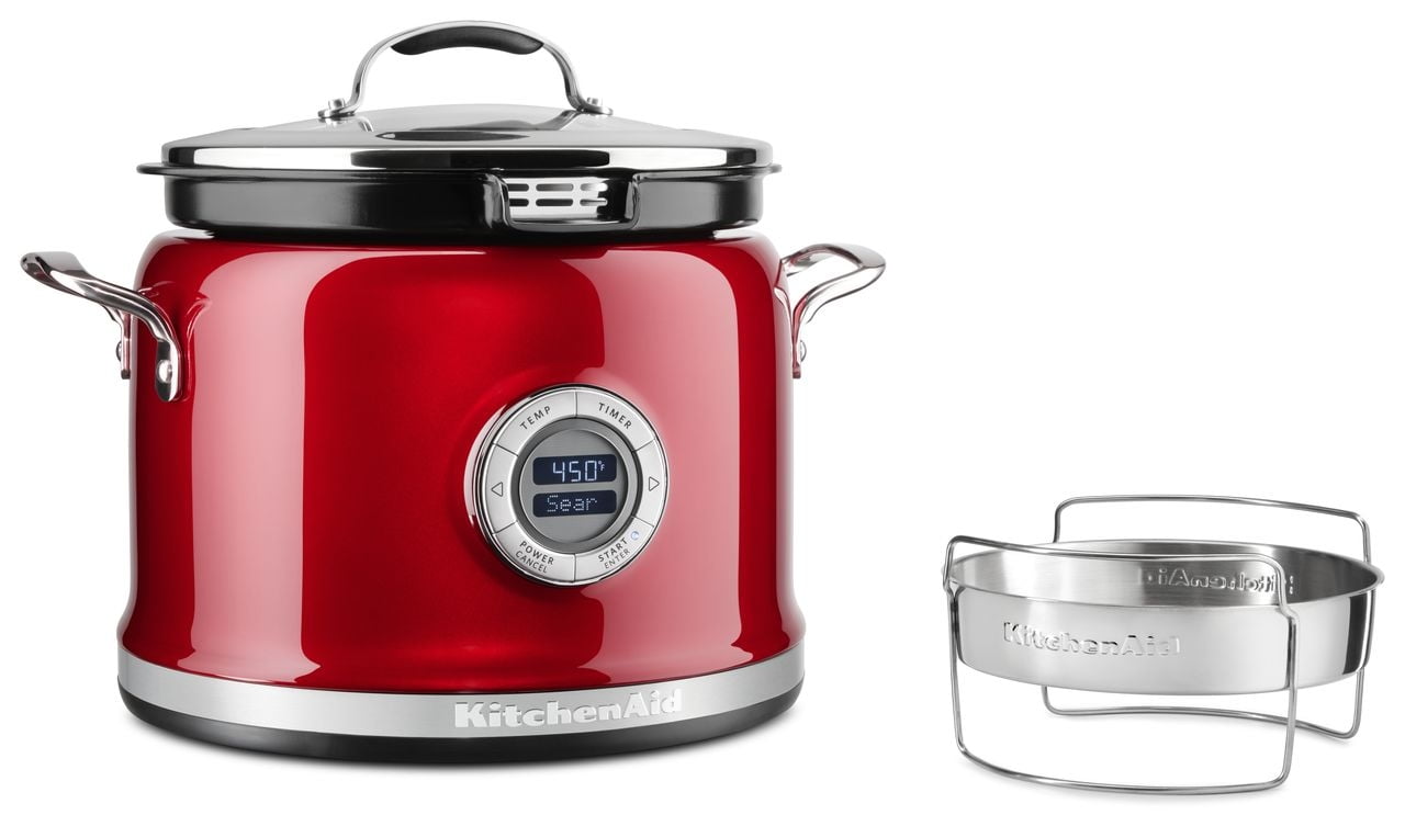 Kitchen Aid KMC4241 Multi-Cooker Lid Steam Basket Candy Apple Red Insta pot