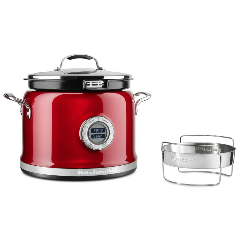KitchenAid 4-Quart Candy Apple Red Round Slow Cooker at