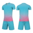 thumbnail image 2 of Atogsazn Kids Boys Football Training Set Childrens Athletic Jogger Outfit Short Sleeve Tee & Shorts Running Suit Summer Green 13-14 Years Fashion, 2 of 9