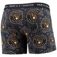 thumbnail image 5 of Men's Pair of Thieves White/Navy Milwaukee Brewers Super Fit 2-Pack Boxer Briefs Set, 5 of 5