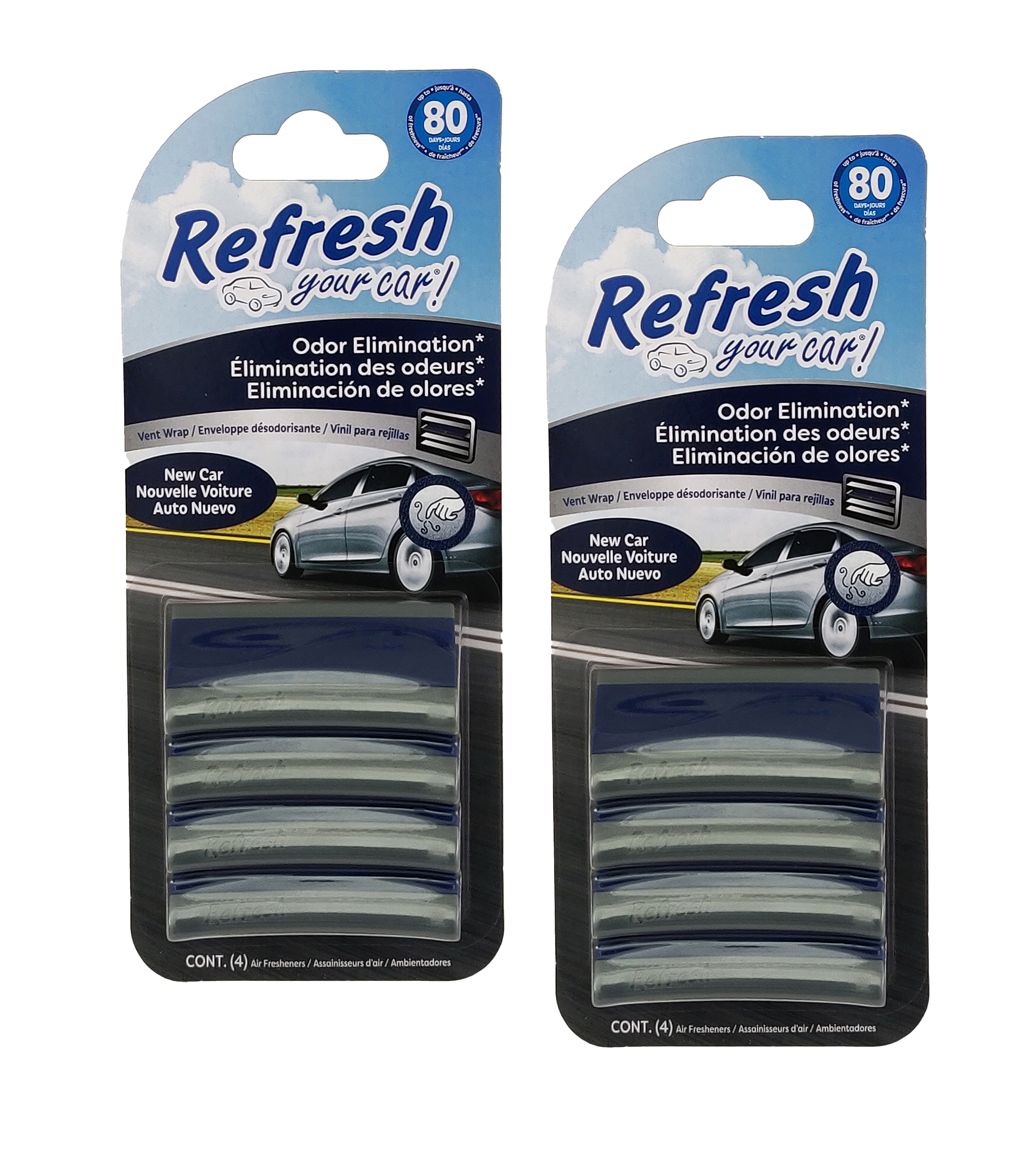 Refresh Your Car Vent Wrap Air Freshener for Auto Air Vent freshener, 4