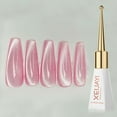 thumbnail image 1 of Esmalte de uñas blanco de cerámica con efecto ojo de gato, pegamento para esmalte de uñas, esmalte de uñas blanco de porcelana brillante, 10 ml por uña., 1 of 2