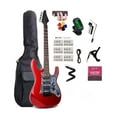 thumbnail image 1 of Guitare Électrique Pleine Grandeur pour Débutants et Intermédiaires – Fini Rouge Lustré, Capteurs HSS, Pont Tremolo, Cou en Érable, 1 of 7