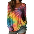 thumbnail image 2 of Uootdi Boho Tops for Women Ethnic Floral Printed Long Sleeve Shirts Vintage Lightweight Casual Loose Graphic Blouses Gift, 2 of 3