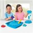 thumbnail image 3 of Kinetic Sand, Sandbox Set Kids Toy with 1lb All-Natural Blue Kinetic Sand and 3 Molds, Sensory Toys for Kids Ages 3 and up, 3 of 10