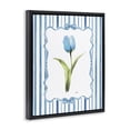 thumbnail image 2 of Stupell Industries Cottage Single Blue Tulip Stripes Black Floating Frame Canvas Art, 17 x 21, by Nan, 2 of 8