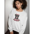 thumbnail image 2 of Pug And Roses Sweatshirt Women -SPIdeals Designs, Female 5X-Large, 2 of 4