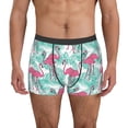 thumbnail image 2 of Goofa Flamingo Printed Men's Boxer Briefs Underwear, Moisture-Wicking Underwear, Trunk,Soft and Breathable Cotton Underwear-Small, 2 of 9