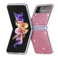 thumbnail image 4 of SaniMore for Samsung Galaxy Z Flip 4 6.7" Glitter Folding Case, Flexible TPU Case with Wireless Charging Anti-Fingerprint Full Body Protective Case for Samsung Z Flip 4 Women Men, Silver, 4 of 6