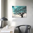 thumbnail image 3 of Nawypu Teal Rustic Bathroom Decor for the Home Bedroom Black and White Tree Pictures Country Kitchen Wall Decor Modern Wall Decor Canvas Framed Wall Art Landscape Artwork for Walls Wall Decoration, 3 of 4
