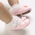 thumbnail image 4 of Yoyauz Baby Girl Mary Jane Shoes Anti Slip Rubber Sole Ballet Slippers Princess Dress Wedding Shoes Newborn Kids Shoes Toddler Shoes（0-12 Month）, 4 of 7