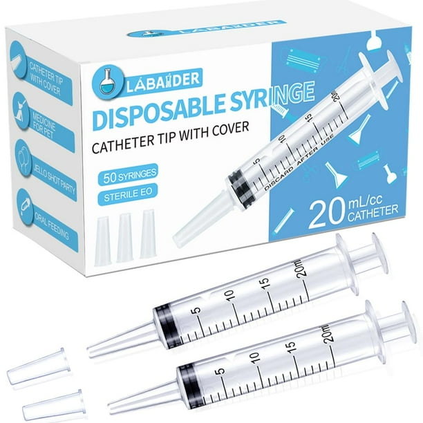 Paquete de 10 jeringas de plástico de 1 ml/cc, jeringas medidoras de líquidos, herramientas selladas individualmente con medición para laboratorios científicos, medición de líquidos, alimentación de m