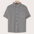 thumbnail image 2 of Mens Short Sleeve Casual Button Down Shirts Summer Untucked Dress Shirts, 2 of 2