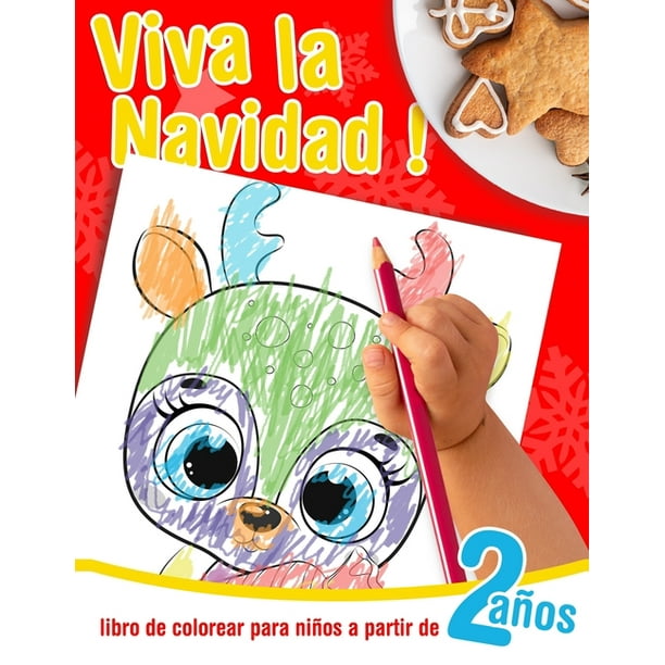 Viva la Navidad! - libro de colorear para niños a partir de 2 años : 20  grandes Dibujos temáticos navideños para colorear para niños en edad  preescolar (Paperback) 