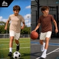 thumbnail image 3 of RBX Boys Athletic Outfit Set Performance Mesh Jersey Tees and Athletic Gym Shorts 3 Piece Outfit, 3 of 7