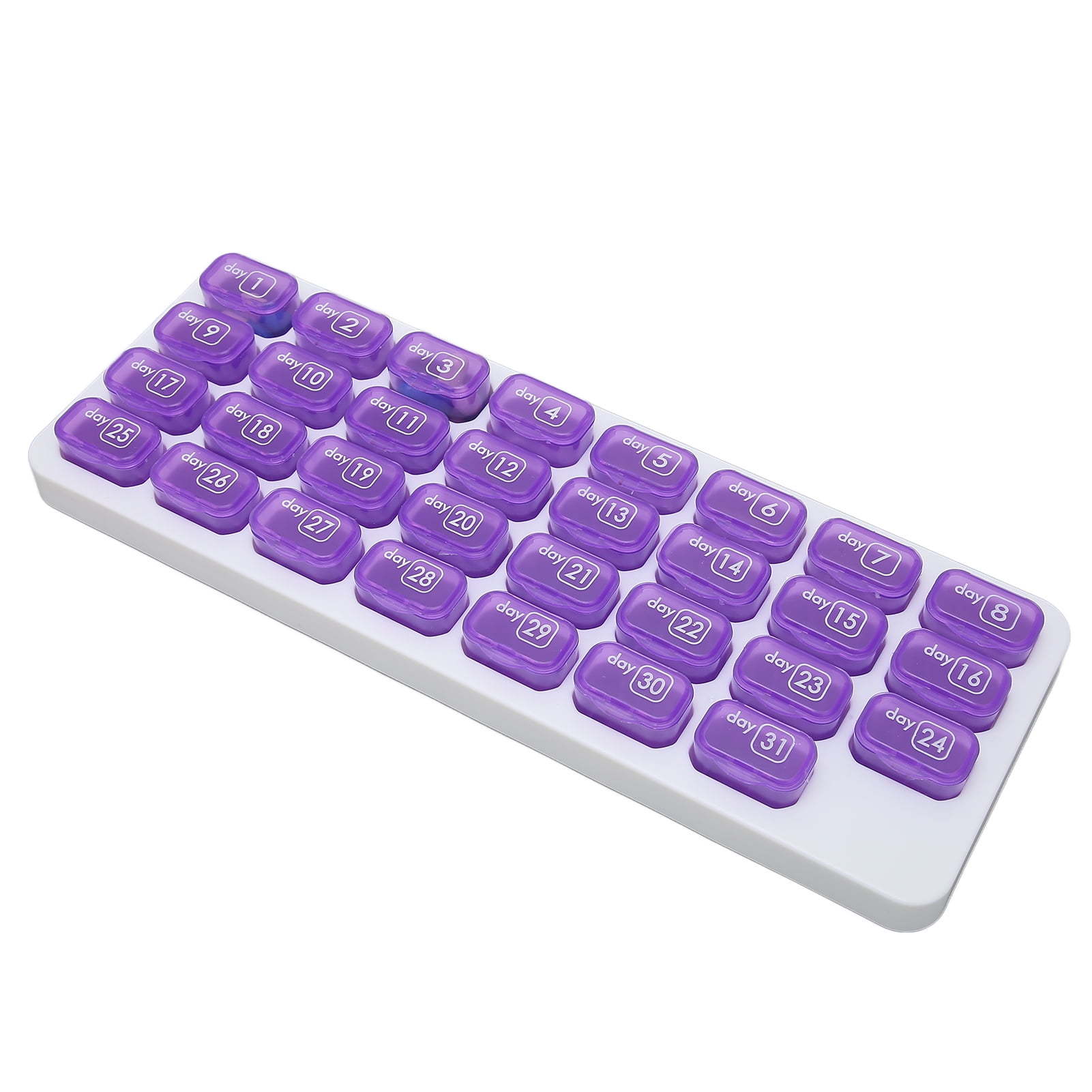 Monthly Pill Organizer, Small Compartments 31 Day Pill Case Daily Pill Organizer  For Home For Travel
