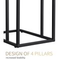 thumbnail image 6 of C Shaped Side Table Set of 2, Marble End Table for Sofa and Bed, Couch Table That Slide Under, Snack Side Table for Living Room, Bedroom or Small Spaces, White and Black, 6 of 17