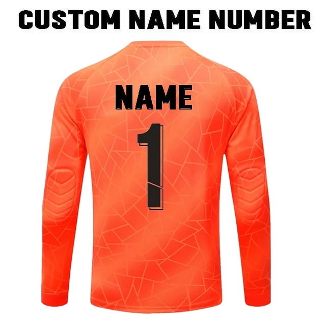 Uniforme de portero de fútbol para hombres y niños, esponja protectora de manga larga, camiseta de entrenamiento de fútbol, pantalones personalizados, 2023