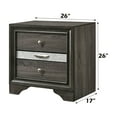 thumbnail image 3 of CoSoTower Gray Finish Nightstand, 3 of 8
