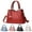 Beige, variant on Purses and Handbags for Women Fashion Leather Small Tote Shoulder Bags Ladies Top Handle Satchel with Cherry pendant Red