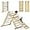 Morandi, variant on OLAKIDS Climbing Toys for Toddlers, 3 in 1 Foldable Kids Wood Montessori Pikler Climber Ladder with Ramp, Slide for Gym Playground, Baby Indoor Climb Play Structure Activity Set