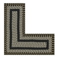 thumbnail image 3 of Better Trends L-Shaped Braided Rug, 20" x 48" x 48", Reversible 100% Polypropylene Indoor Corner Area Rug, Newport Collection – Black, 3 of 5