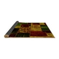 thumbnail image 2 of Ahgly Company Indoor Round Patchwork Yellow Transitional Area Rugs, 5' Round, 2 of 4