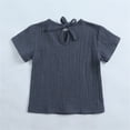 thumbnail image 4 of Hienoo Infant Boys Cotton Linen Solid Short Sleeve T-Shirt & Shorts Outfit Set, 2-Piece, 4 of 8