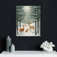 thumbnail image 4 of COMIO  Winter Season Forest Animals Fox Deer, Design Canvas Wall Art, 4 of 4