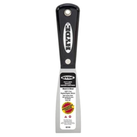 Hyde Tools: Stiff Black & Silver Putty Knife - 1 1/4"