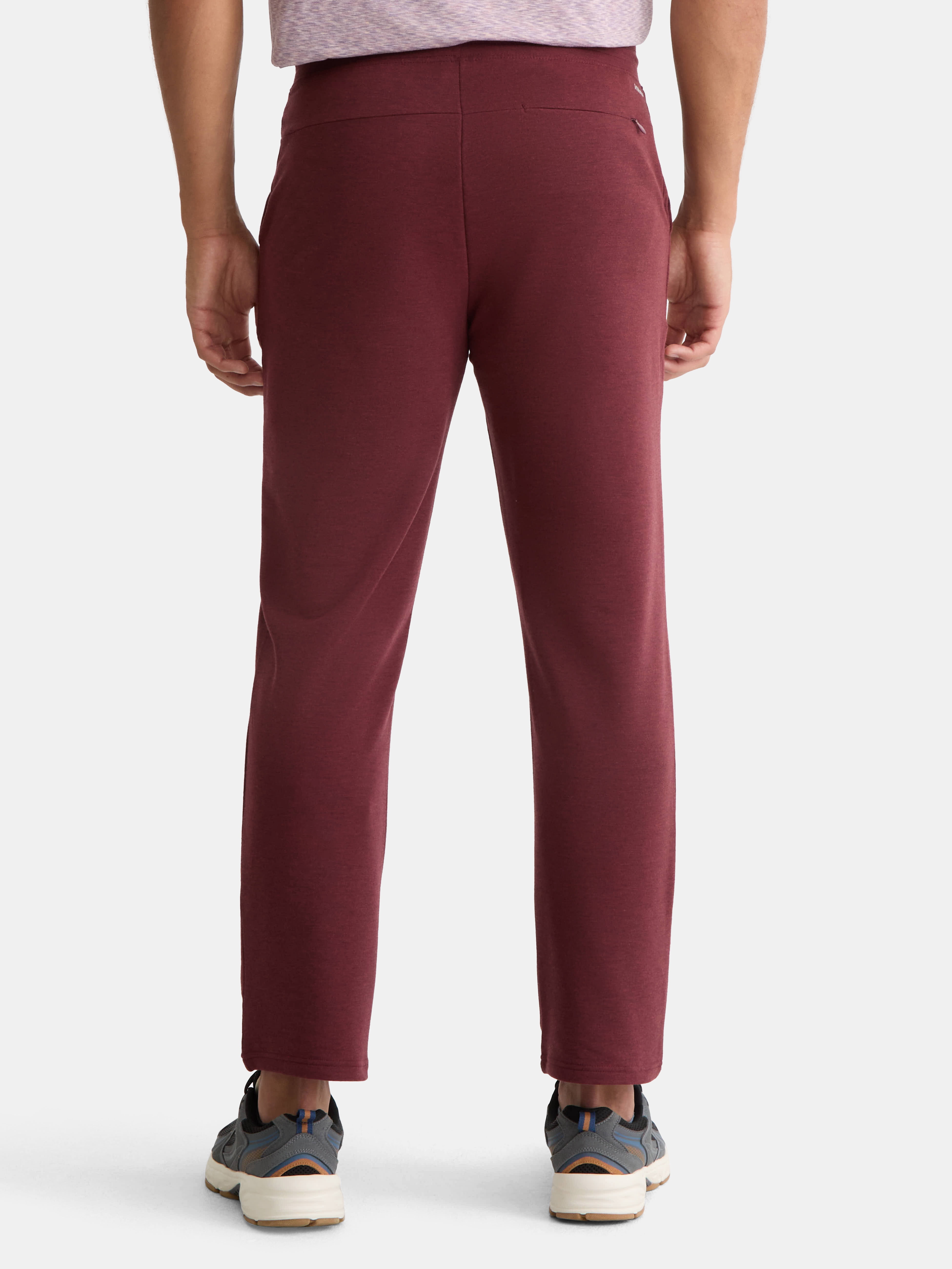 Athletic Works Men's and Big Men's Performance French Terry Open Leg Relaxed Sweatpants, Sizes XS-5XL