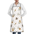 thumbnail image 2 of Zufioo Bees And Flowers for Lock Hem Apron with Pockets, Stain and Oil Proof Tie-down Apron for Cooking Barbecue Restaurant, Unisex-One Size, 2 of 9
