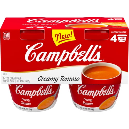 Campbell's Creamy Tomato Soup, Perfect Lunch Snack, 7 Ounce ...