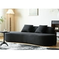 thumbnail image 2 of US Pride Furniture 90.2 inch Elegant Half Moon Design Curved Luxury 4-Seat Sofa with High-Density Foam Filled Black, 2 of 9