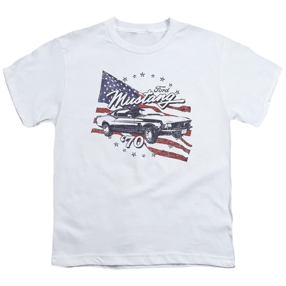 Ford Mustang 70 Mustang S/S Youth 18/1 T-Shirt White