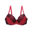 thumbnail image 2 of French Style Color Block Lace Patchwork Peasleeves Floral Print Sexy Bra, 2 of 4