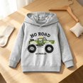 thumbnail image 2 of Hessimy 4 Years Toddler Boys Monster Truck and Dinosaur Graphic Pullover Hoodie,Fun Print Long Sleeve Sweatshirt, 2 of 9