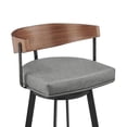 thumbnail image 4 of Silla Taburete Benzara Lasie Giratoria con Respaldo Barril y Cuero Sintético, 4 of 9