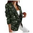 thumbnail image 1 of Blazer Décontracté pour Femmes Blouse à Simple Boutonnage Cardigan Ajusté Col en V Veste de Loisirs Imprimée Mode Mi-Longue, 1 of 7