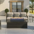 thumbnail image 3 of 28-inch Table Top Gas Fire Pit, 40,000 BTU Tabletop Propane Fire Pit Portable Fireplace for Patio, Outdoor w/Wind Glass Shield, Glass Rocks, Carbon Gray, 3 of 8