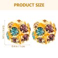 thumbnail image 2 of Miangastore 90pcs Diy Jewelry Making Beads Spacer Beads Loose Beads Inlaid with Rhinestone, 2 of 8
