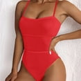 thumbnail image 2 of Afdoent Women One Piece Swimsuits Womens Summer Large Beach Solid Color Bikini Swimsuit Fashion Swimsuit 2026 Beach Vacation Clothes, 2 of 9