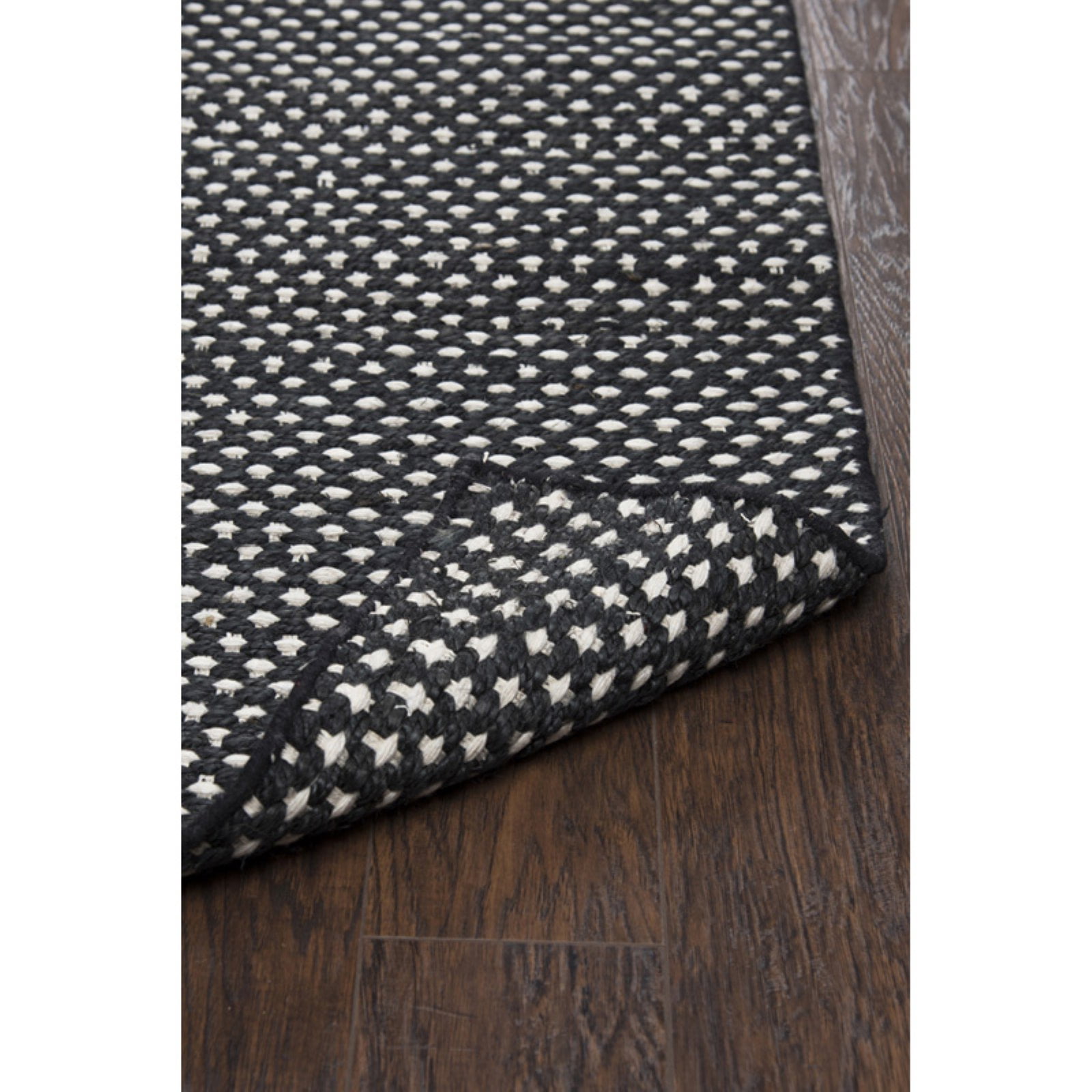 Rizzy Rugs Ellington Area Rug EG9038 Black Solid Hand-Loomed 8' x 10' Rectangle