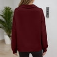 thumbnail image 6 of Women'S Clothing Women's Solid Sweatshirt Women's Hooded Sweatshirt Winter Knit Pullover Stylish Stand Collar Casual Comfortable Warm Loungewear Tops, 6 of 6