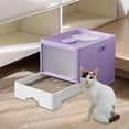 thumbnail image 6 of Bvdfgk Foldable Cat Litter Box Durable Cat Litter Tray Pet Accessories for All Kinds of Violet, 6 of 9