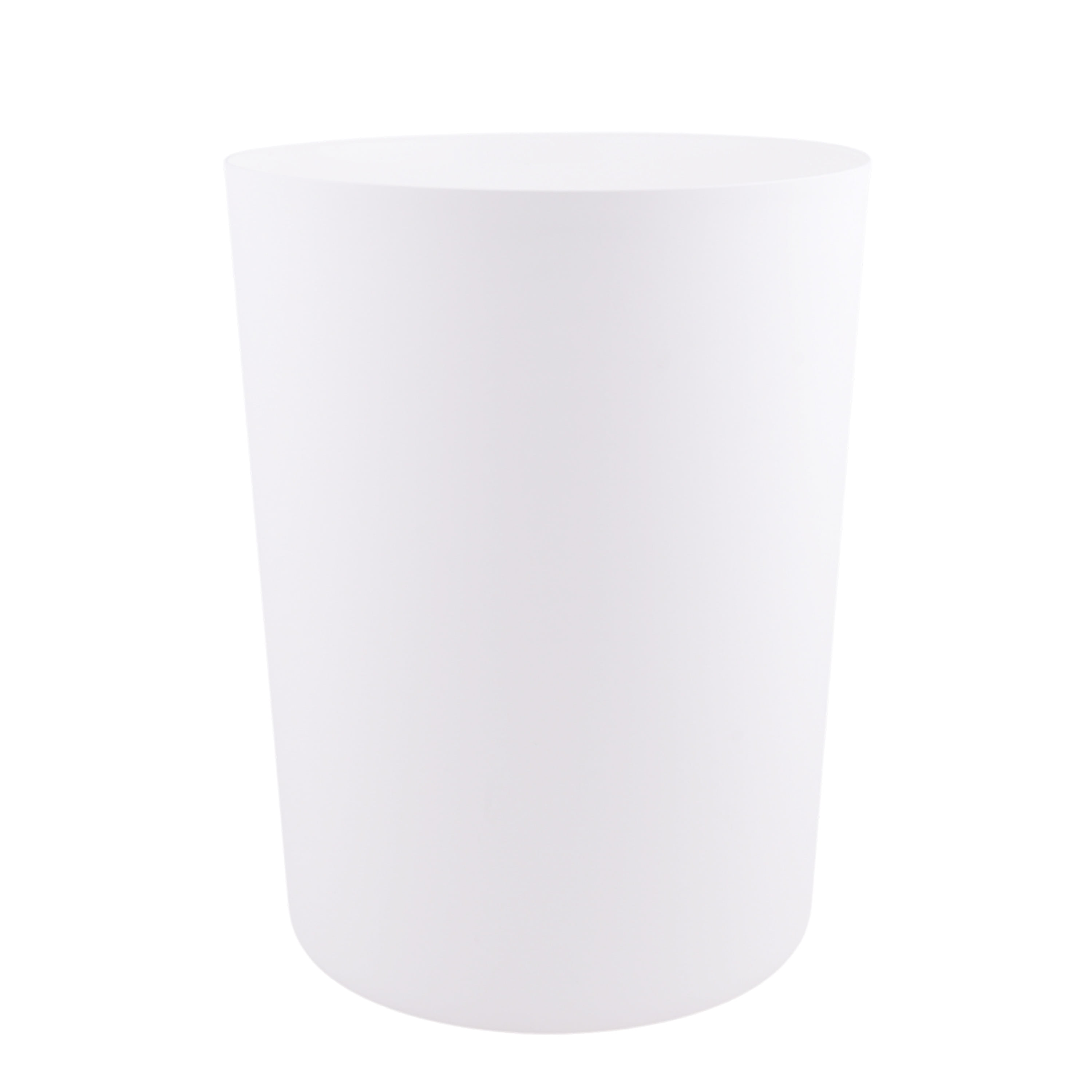 Mainstays 5 gal Plastic Office Trash Can, Matte White