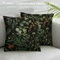 thumbnail image 3 of Qinduosi Throw Pillow Covers Inch Set of , Black Sage Green Botanical Print Flower Pillow Covers Farmhouse Vintage Plant Decorative Cushion Case for Sofa Couch Outdoor, 3 of 5