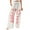 Pink, variant on YUANGUANST Womens Dress Pants Women's Beach Boho Style Loose Casual Straight Leg Pants Office Slacks