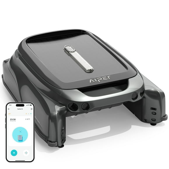 Aiper EcoSurfer S1 Écumoire Solaire pour Piscine, Nettoyeur Robotisé de Surface de Piscine hors Terre et dans le Sol avec Prise en Charge de l'Appli, Détection Ultrasonique - Noir